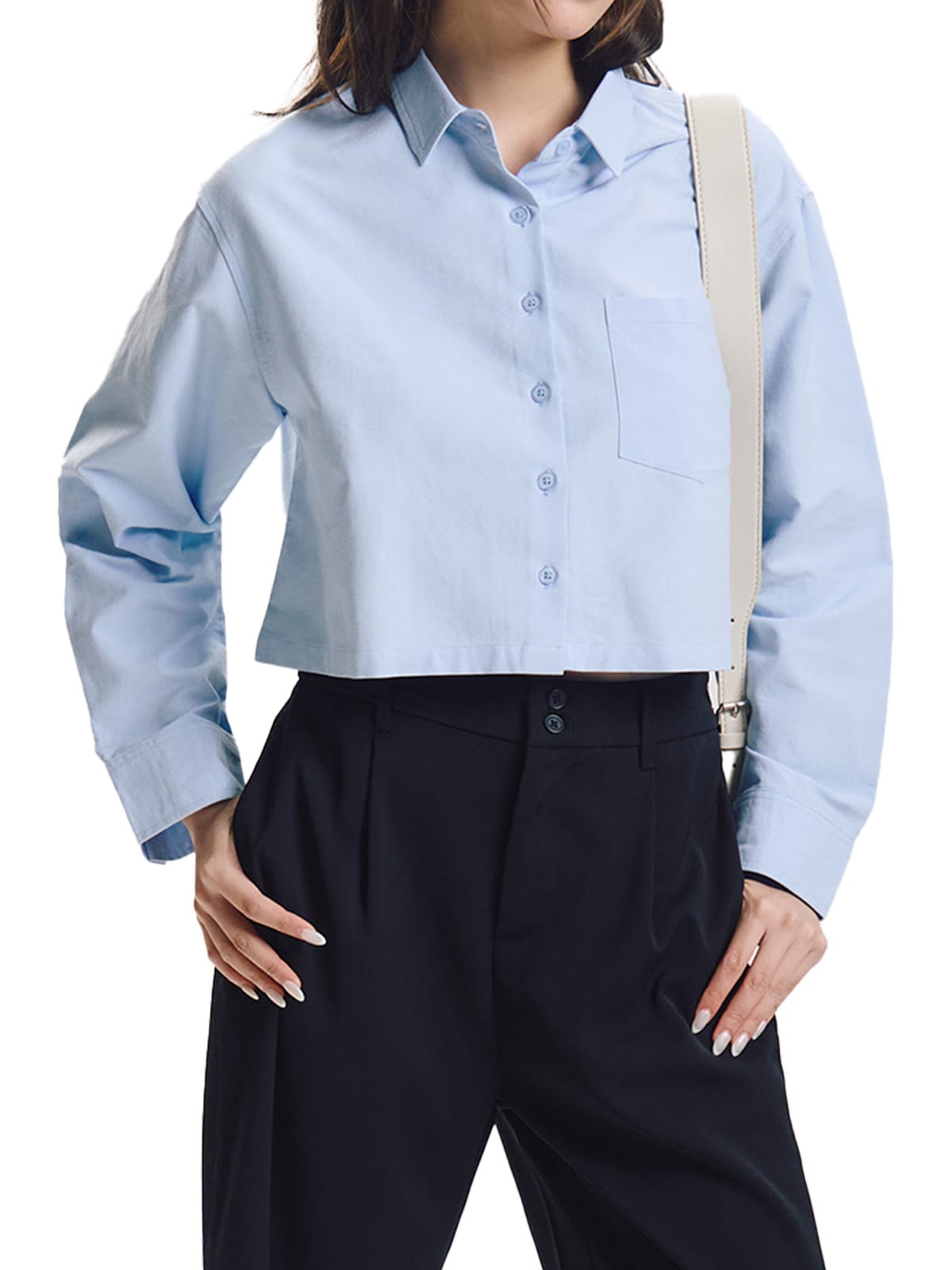 Penshoppe Long Sleeve Relaxed Oxford Button Down Top, P1,099